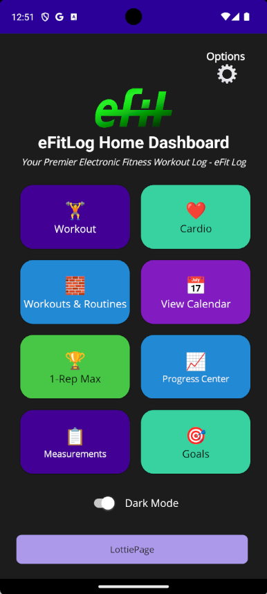eFitLog Home