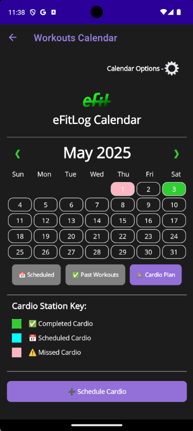 Calendar Screenshot