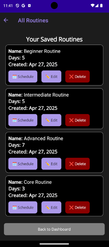 Routine Scheduler